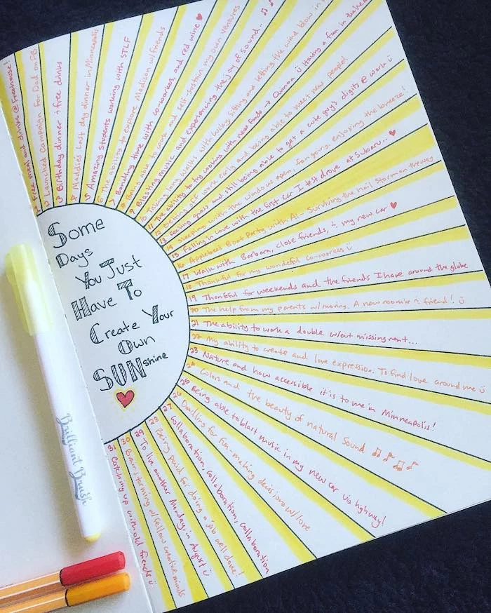 some days you just have to create your own sunshine bullet journal themes gratitude log for each day of the month