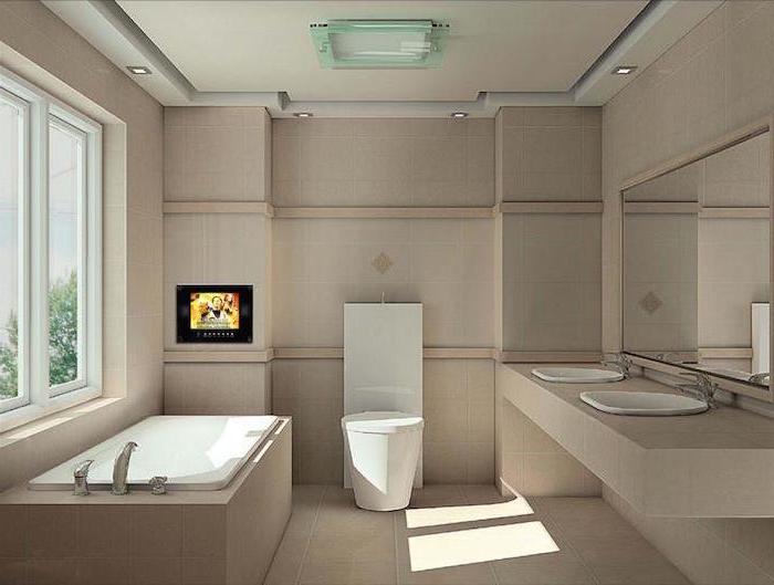 white bathtub with beige tiles small bathroom designs with shower beige tiles on the floor and walls floating cabinet with two sinks