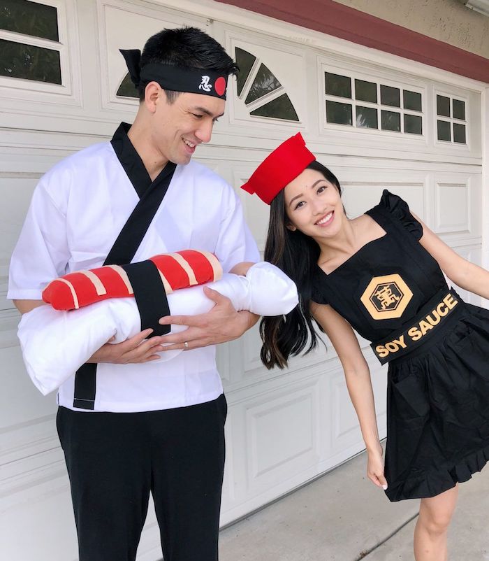 mom dad baby costumes