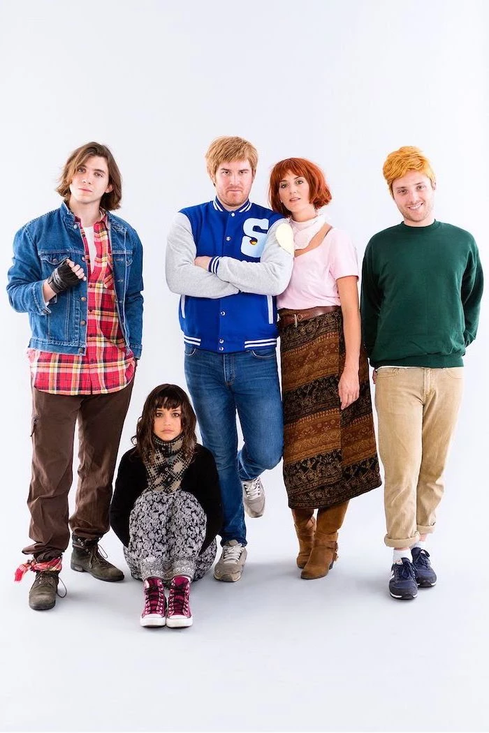 breakfast club characters inspired costumes girl group halloween costumes group of five people