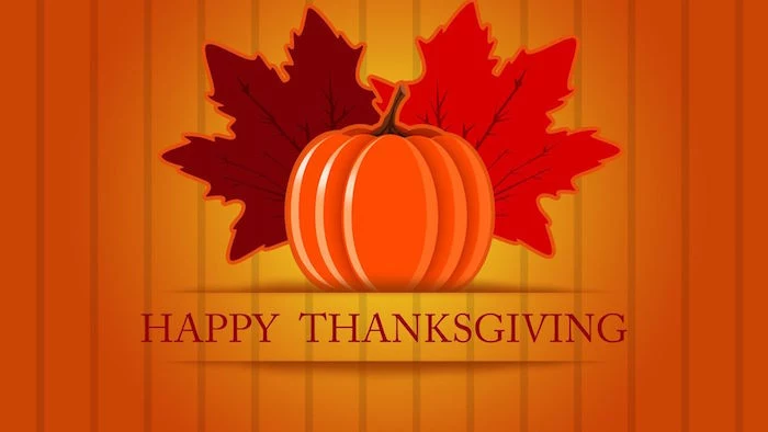 gradient orange yellow background thanksgiving iphone wallpaper happy thanksgiving written under drawing of pumpkin fall leaves
