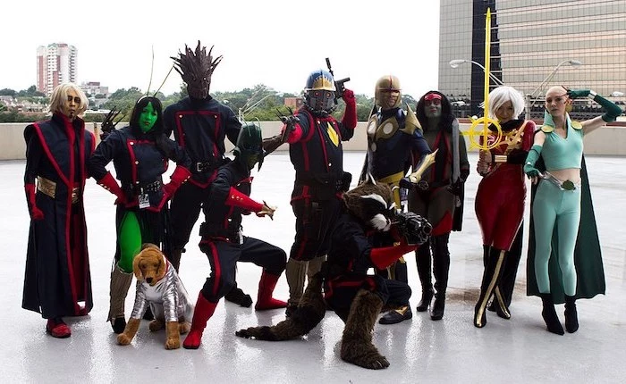 halloween costume ideas for girls ten people dressed as guardians of the galaxy characters cosplay