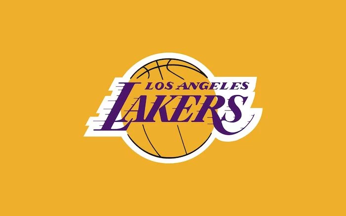 lakers logo on yellow background lakers wallpaper los angeles lakers written in purple