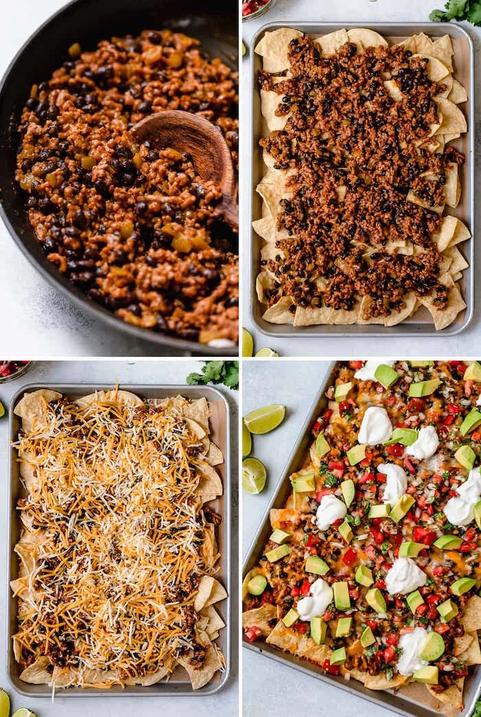 photo collage of how to cook nachos authentic mexican recipes step by step diy tutorial