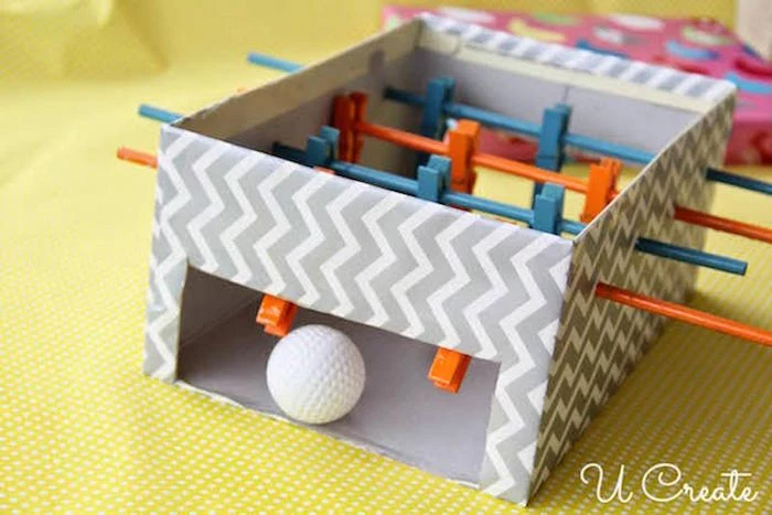 how to build a mini foosball table with straws and clothespins activities for toddlers at home small golf ball