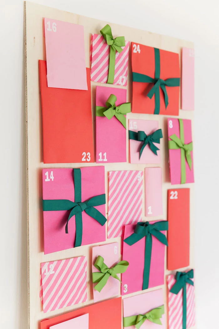 step by step diy tutorial unique advent calendars small paper bags filled with candy labelled with numbers