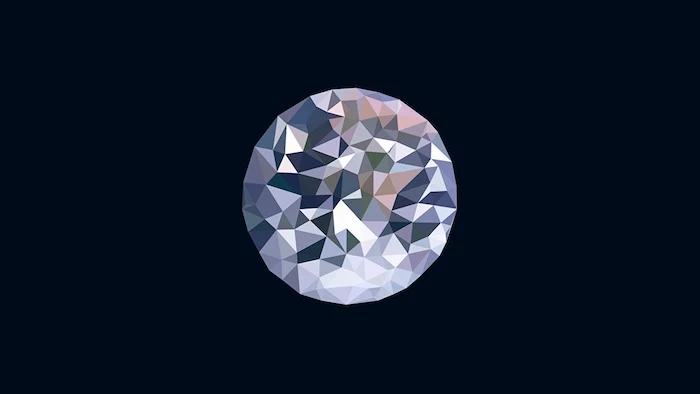 black background mminimalist desktop wallpaper digital drawing of round diamond in the middle in different colors
