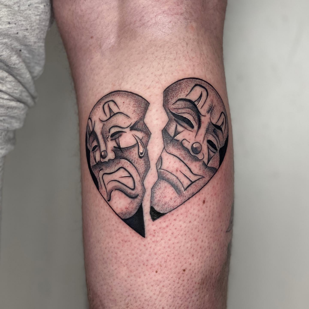 broken hearts in tattoo
