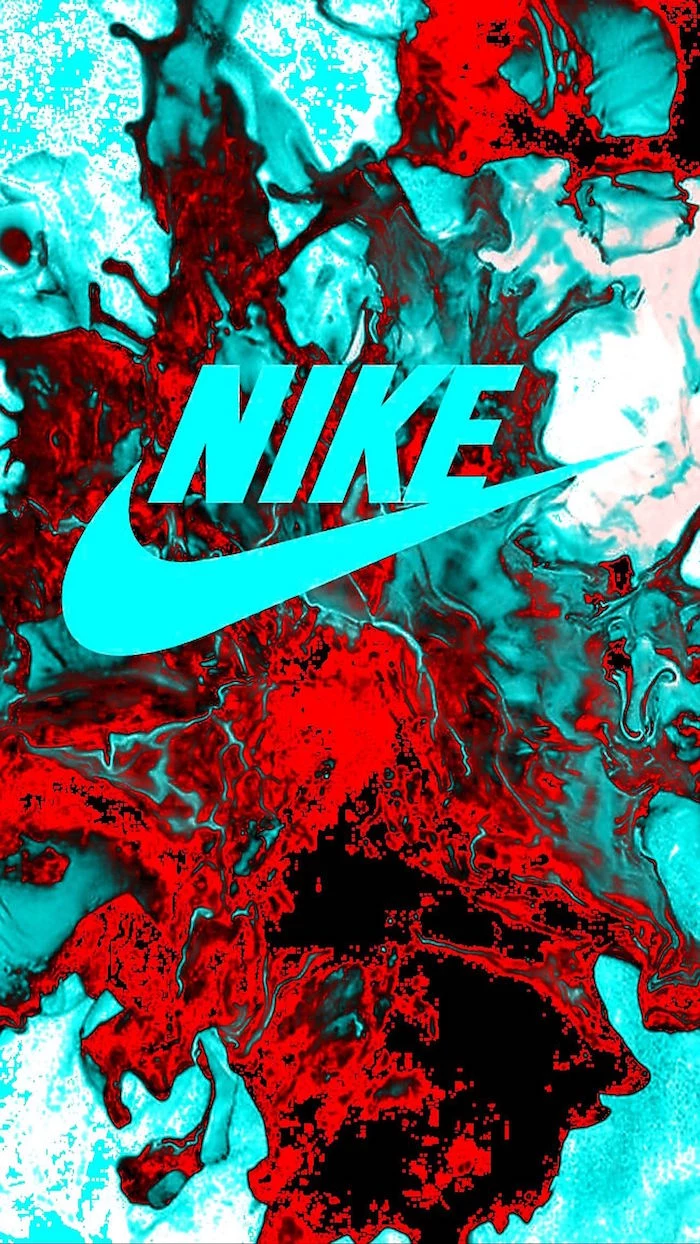 blue nike logo in the middle galaxy nike wallpaper red blue and white gradient background