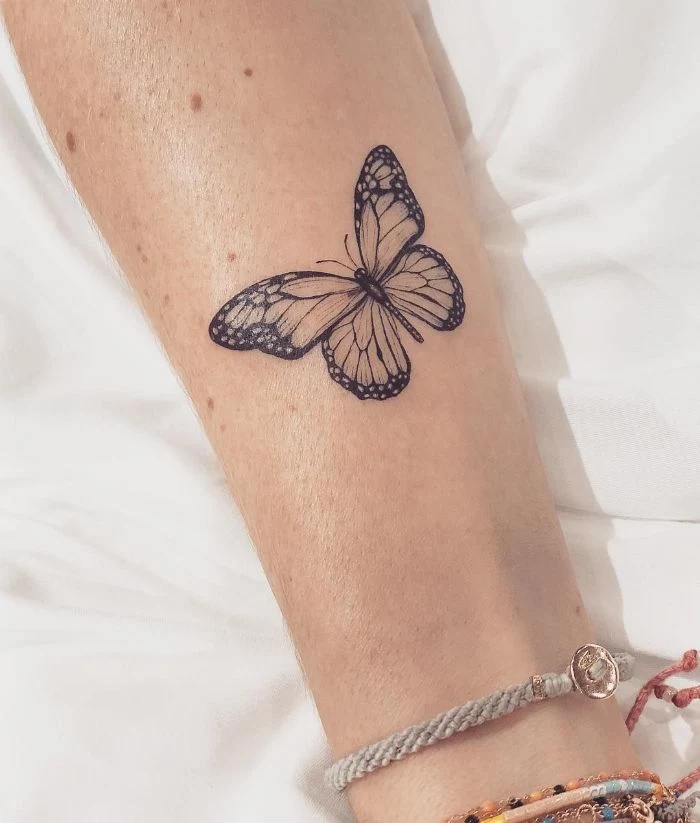 black and white butterfly small butterfly tattoo designs forearm tattoo