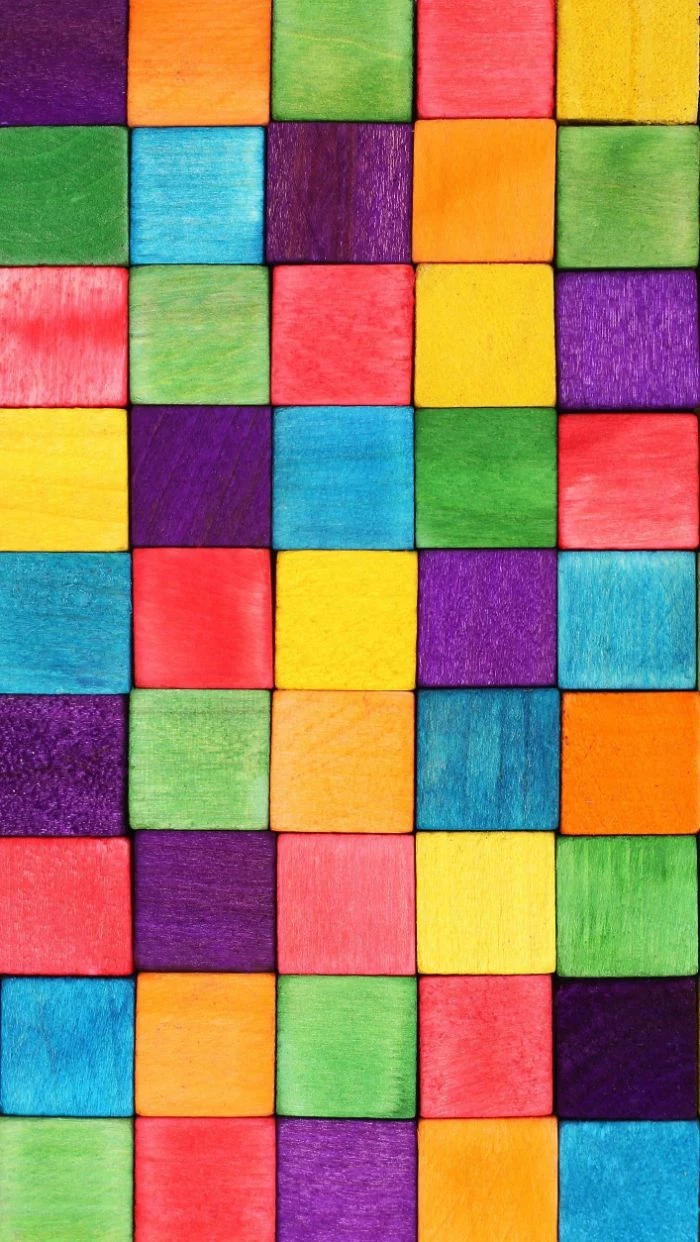cubes arranged together in all colors of the rainbow pretty color backgrounds purple orange green red yellow blue