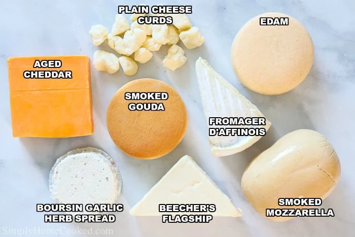 different types of cheese to use for cheese board ideas cheddar gouda edam mozzarella blue cheese
