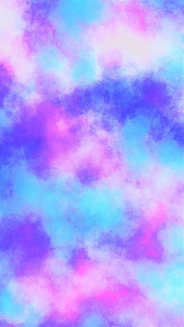 digital drawing of a sky with lots of clouds cool rainbow wallpapers gradient purple blue pink colors