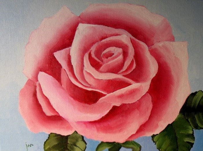 drawing of pink rose how to draw a rose pink rose with green leaves realistic painting