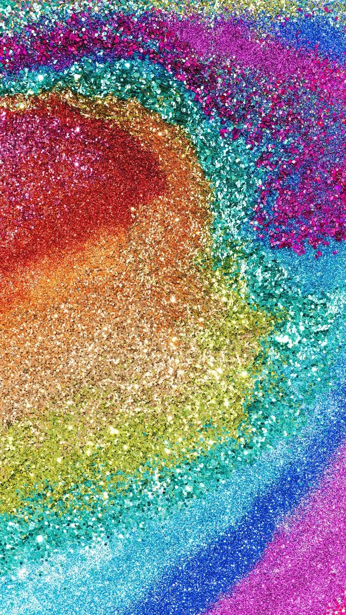 glitter in the colors of the rainbow red orange yellow blue purple cute rainbow backgrounds