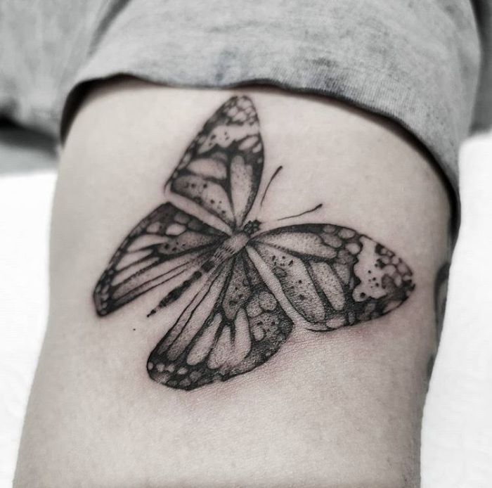 small tattoo of butterfly in black and white small butterfly tattoo inside the arm tattoo