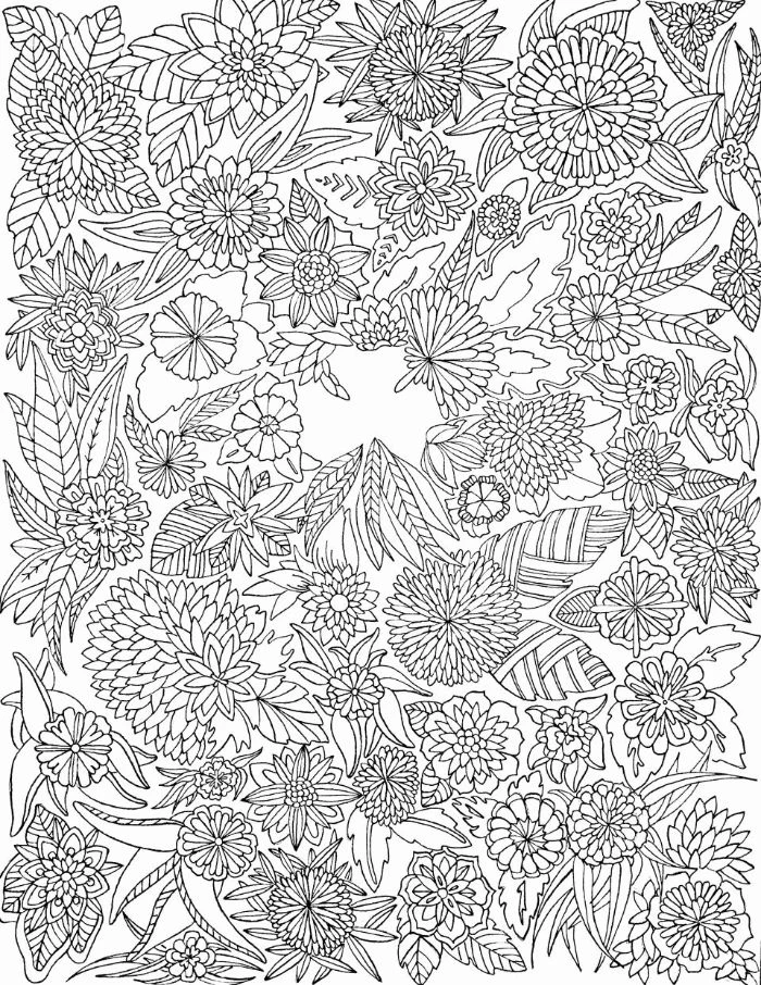 flower coloring pages for kids black and white drawing of different flowers on white background