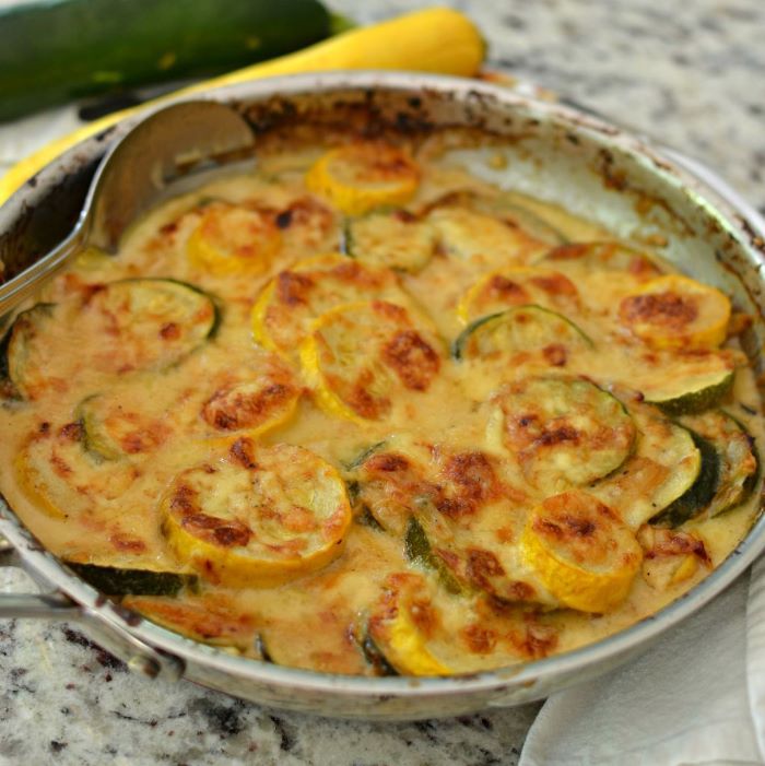 gratin with summer squash and zucchini yellow squash casserole with lots of cheese on top