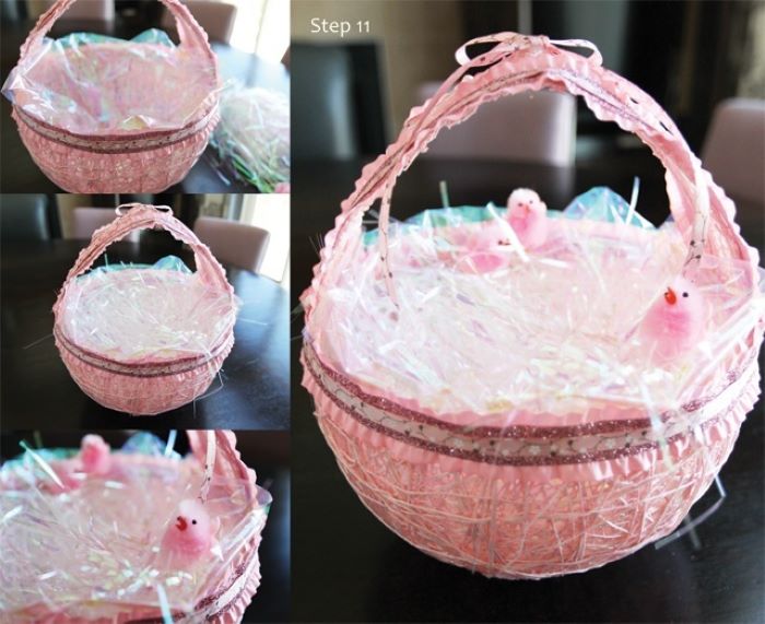 how to make yarn easter basket easter basket ideas for kids step by step diy tutorial