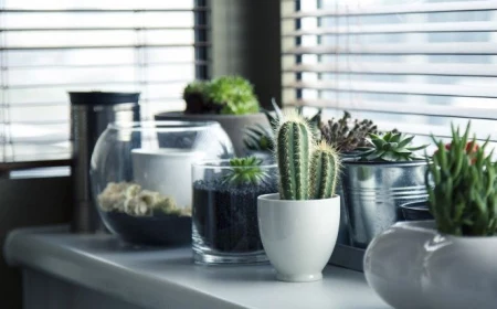 lots of potted plants and succulents placed on white cabinet ideas to use in your interior