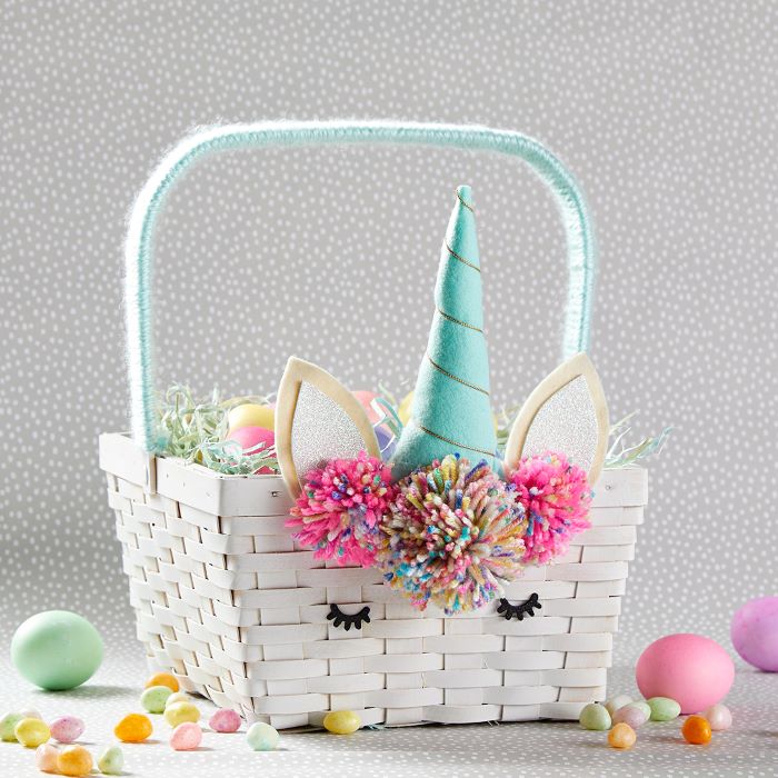 unicorn easter basket step by step diy tutorial easter basket ideas for kids