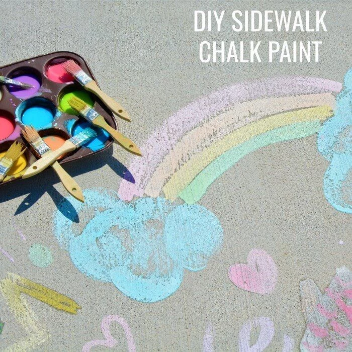 diy sidewalk chalk paint outdoor activities for kids muffin tin filled with paint and different paint brushes