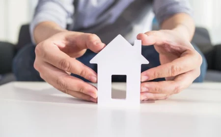 house in spain businessmen holding house model in hand placed on white surface close up photo