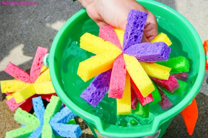 step by step diy tutorial what to do outside how to make sponge balls soaked in water