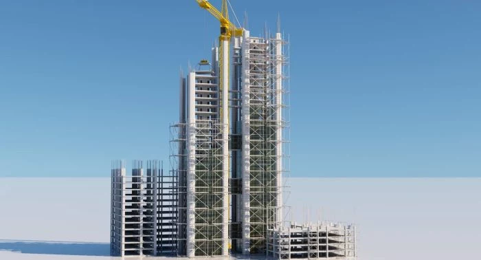 building construction side reality capture 3d rendered image digital drawing
