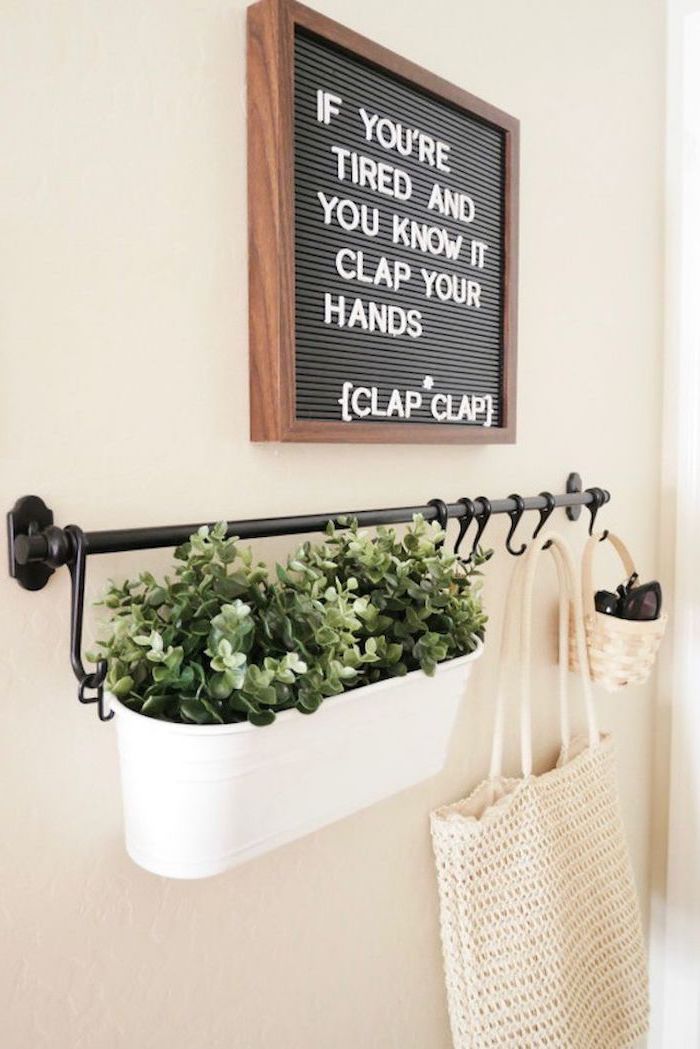 entryway decor if youre tired and you know it clap your hands sign black metal hanger