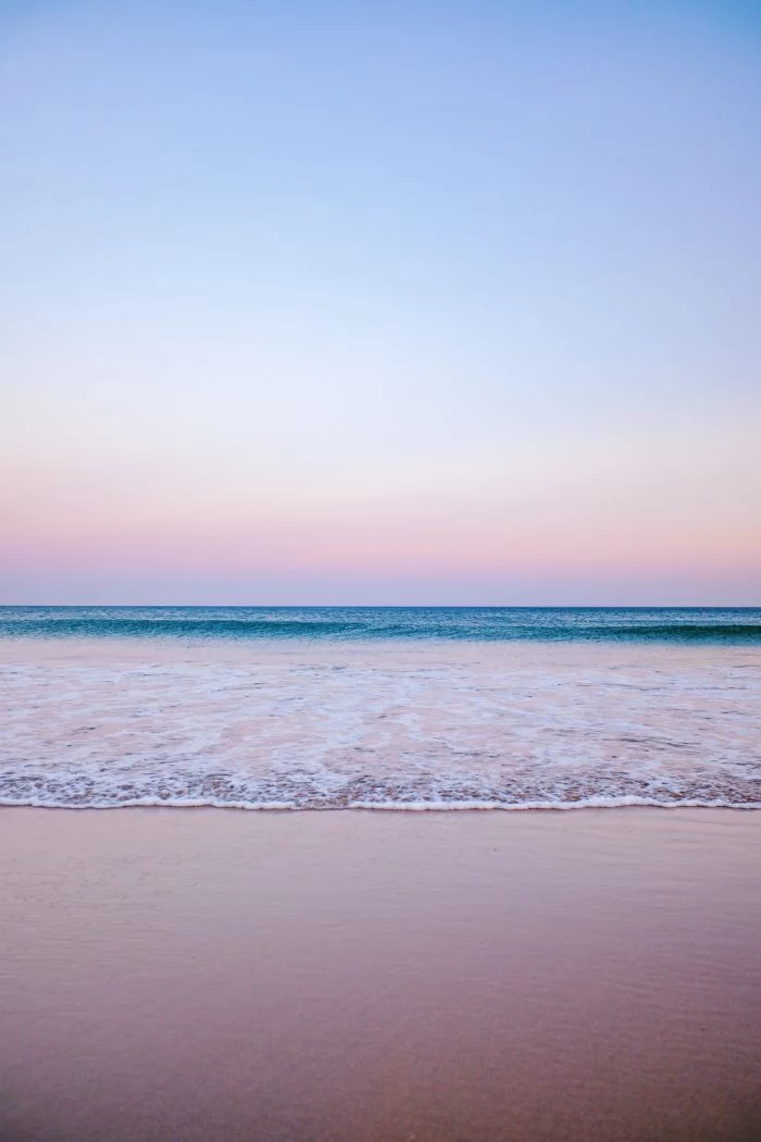 sunset photo of waves crashing into the sand beach desktop backgrounds sunset sky