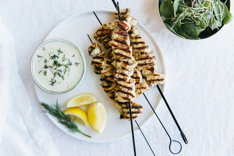chicken skewers mediterranean diet recipes with tzatziki