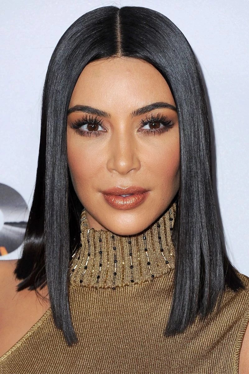 kim kardashian shoulder length short hair styles black hair