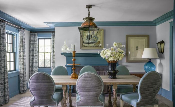 table and chairs placed in front of fireplace farmhouse dining table vintage decor around the room