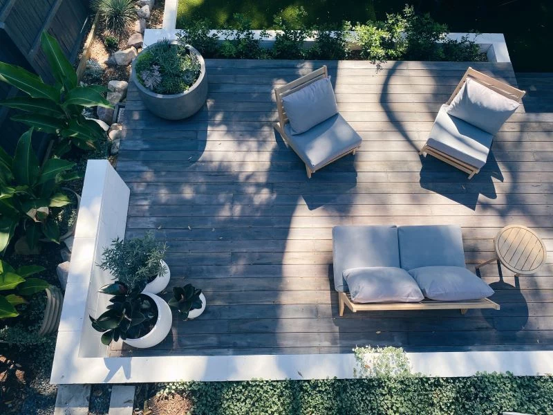 deck with garden furniture transform your backyard