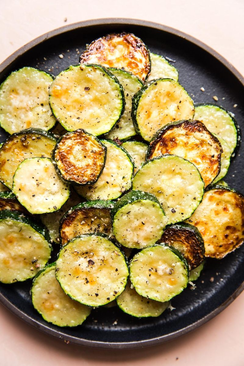 zucchini recipes baked slices with grated parmesan