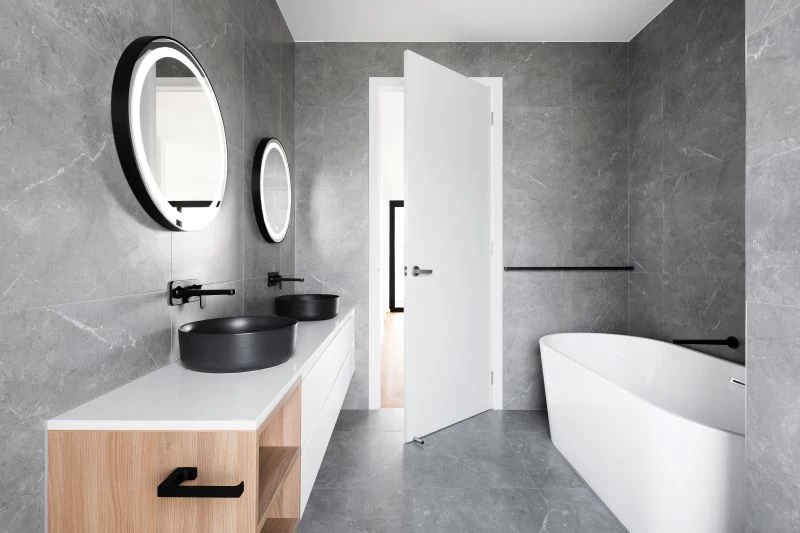 bathroom design cleaning every room in gray