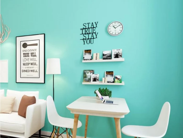 blue wall redesigning your home desk sofa