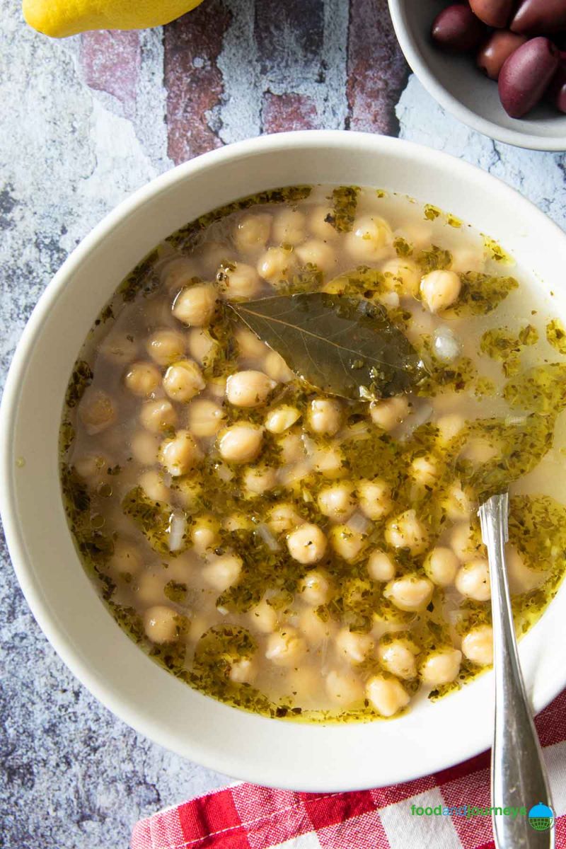 greek soup with chickpeas chickpeas and rice
