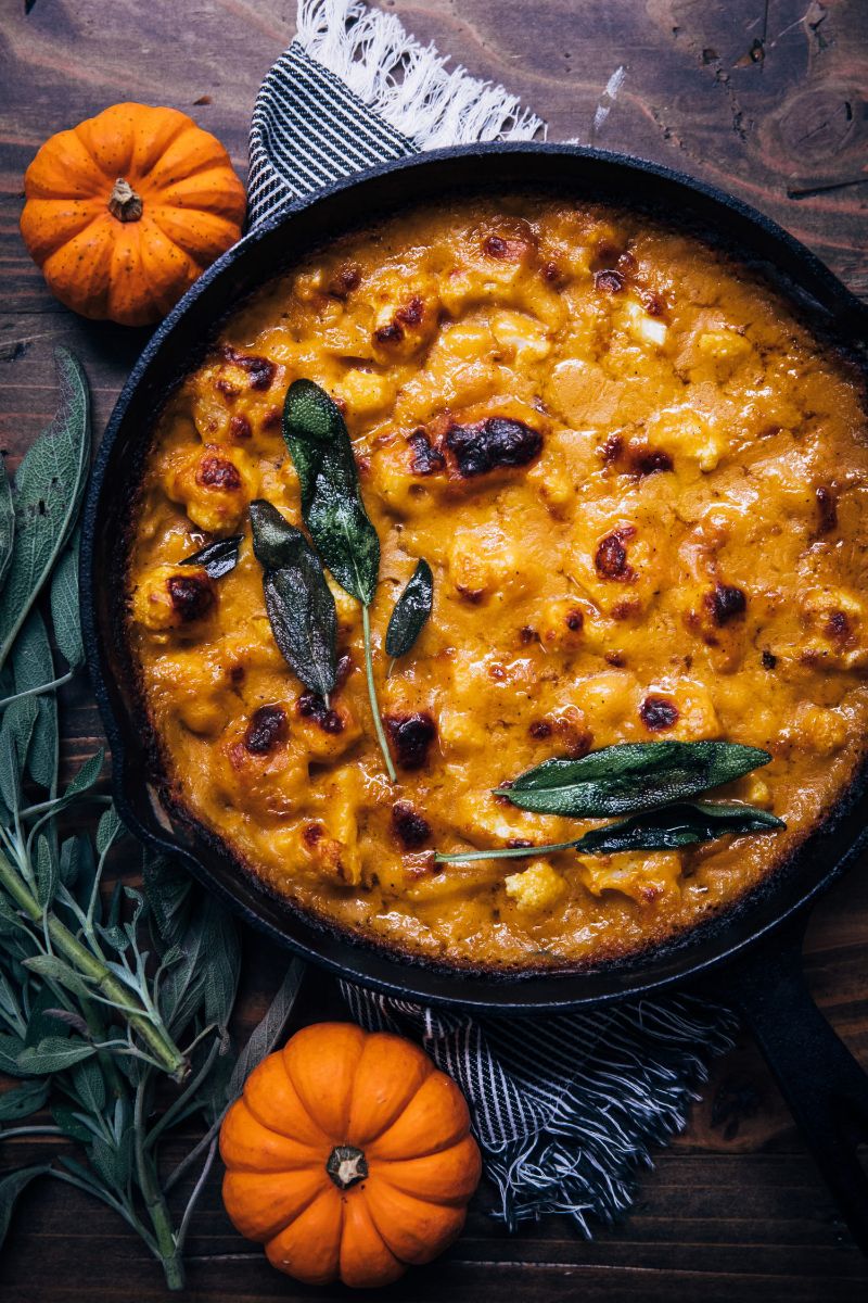 pumpkin gratin in skillet healthy pumpkin recipes