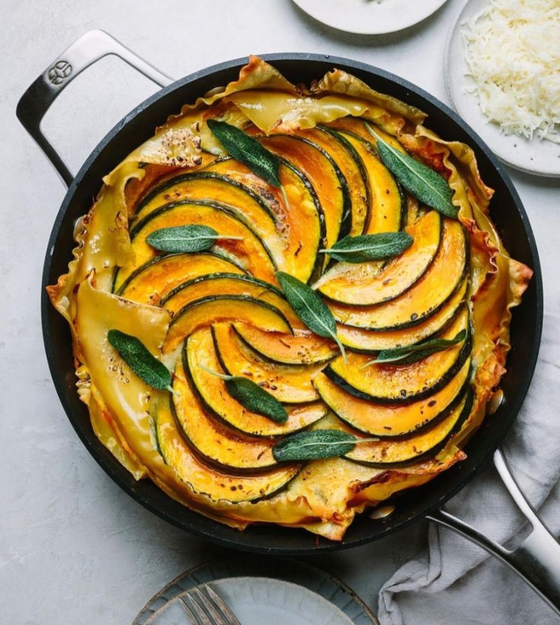 pumpkin lasagna pumpkin recipes in skillet