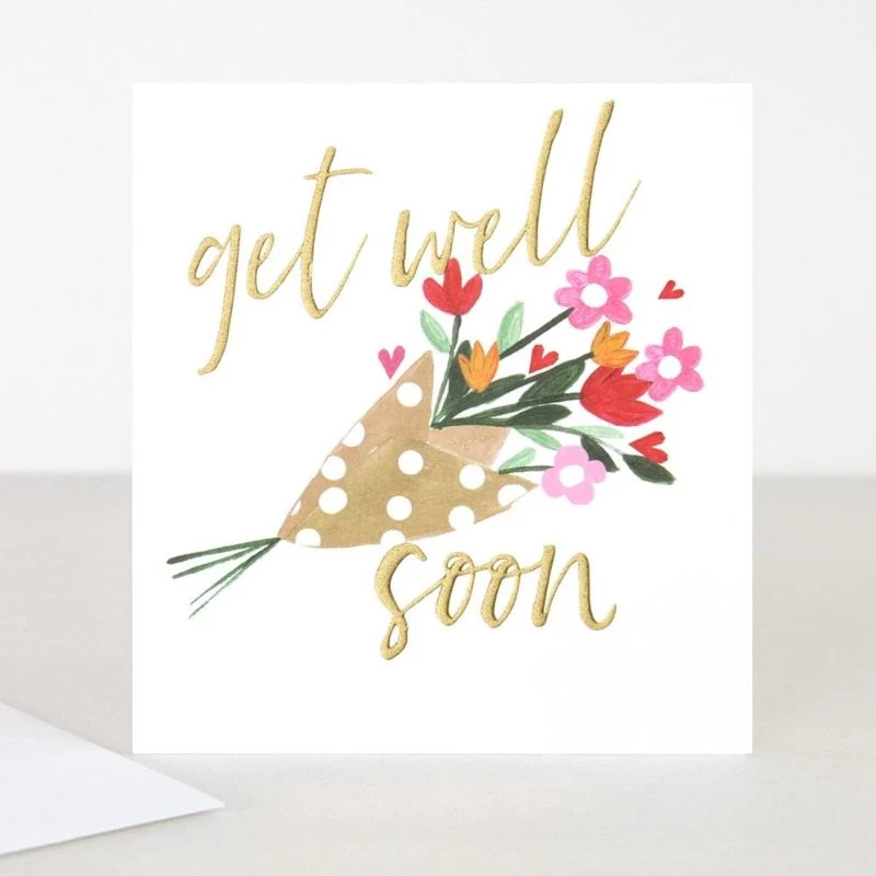 card with flowers get well wishes