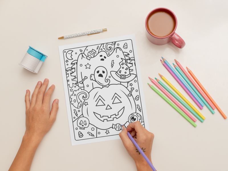 64 Coloring Pages Among Us Halloween  Best Free