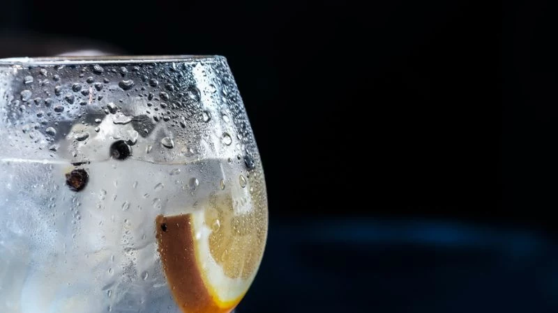 gin drink recipes close up photo with black pepper