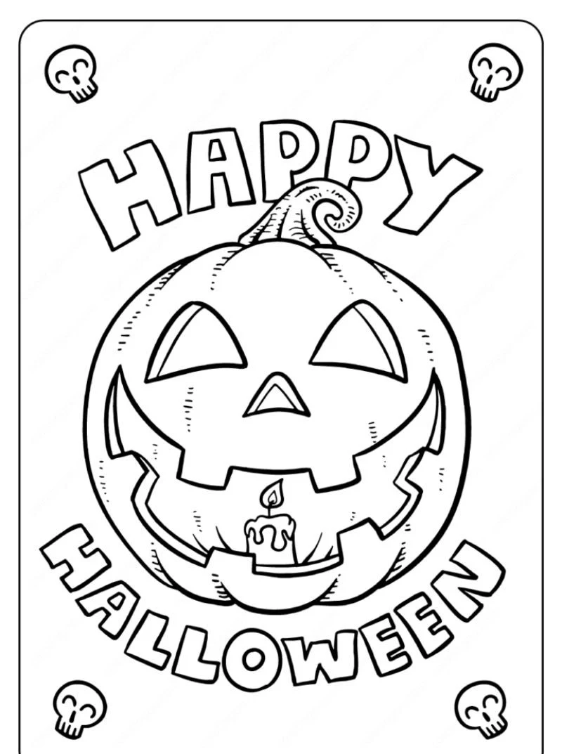 halloween coloring sheets scary pumpkin