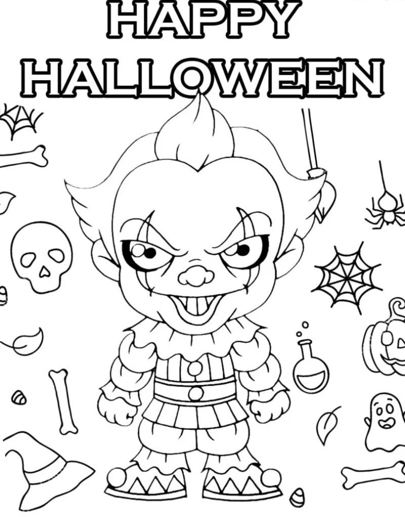 it character free halloween coloring pages