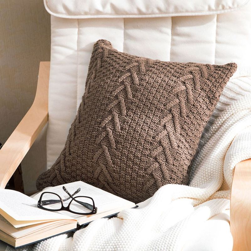 knitted pillow cover free knitting patterns