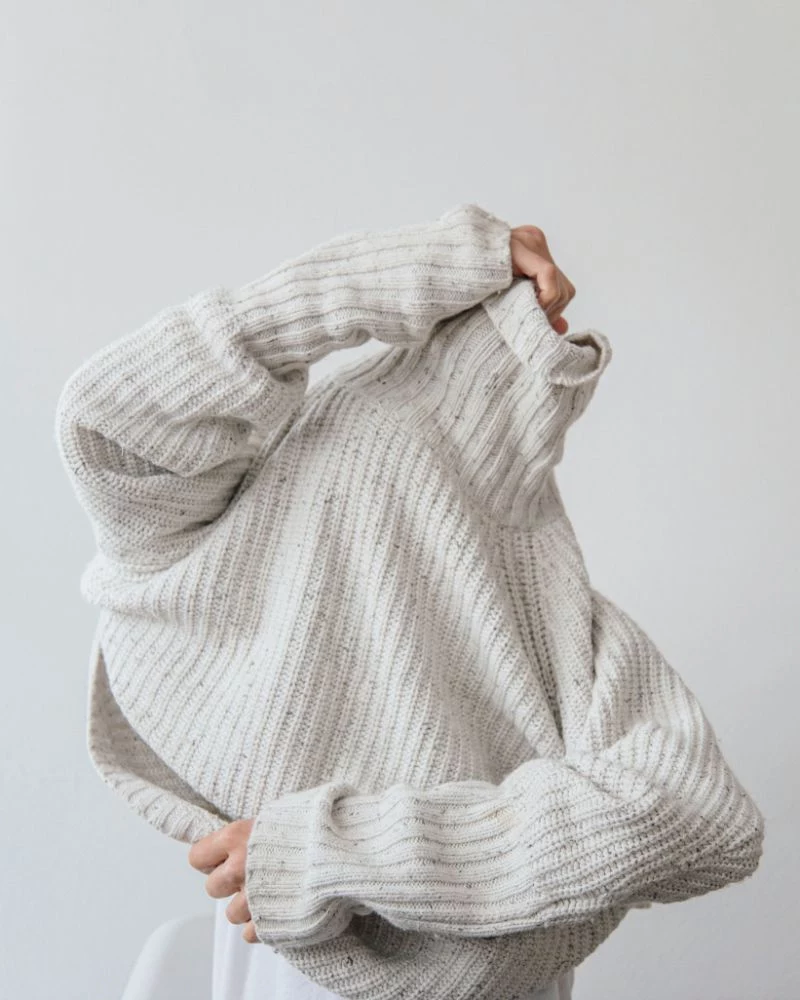 knitting patterns for beginners white sweater