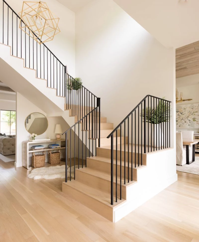 l shaped wooden staircase types of stairs