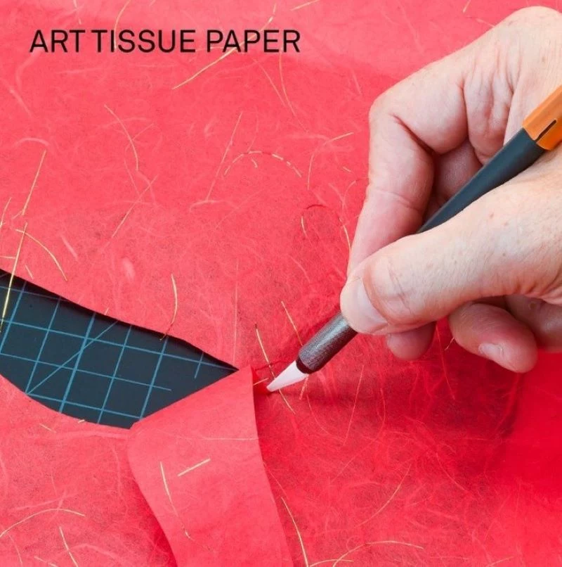 most common crafting tool cutting tissue paper